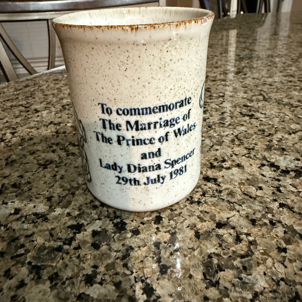 Vintage Coffee Mug commemorating the marriage of Princess Di & Prince Charles